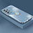 Silikon Hülle Handyhülle Ultra Dünn Schutzhülle Tasche Flexible mit Magnetisch Fingerring Ständer XL2 für Samsung Galaxy A72 5G Blau