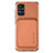 Silikon Hülle Handyhülle Ultra Dünn Schutzhülle Tasche Flexible mit Magnetisch S01D für Samsung Galaxy A51 5G Braun