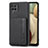 Silikon Hülle Handyhülle Ultra Dünn Schutzhülle Tasche Flexible mit Magnetisch S01D für Samsung Galaxy F12 Schwarz