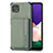 Silikon Hülle Handyhülle Ultra Dünn Schutzhülle Tasche Flexible mit Magnetisch S01D für Samsung Galaxy F42 5G Grün