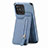 Silikon Hülle Handyhülle Ultra Dünn Schutzhülle Tasche Flexible mit Magnetisch S01D für Xiaomi Redmi 10 India Blau