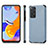 Silikon Hülle Handyhülle Ultra Dünn Schutzhülle Tasche Flexible mit Magnetisch S01D für Xiaomi Redmi Note 11 Pro 5G Blau