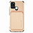 Silikon Hülle Handyhülle Ultra Dünn Schutzhülle Tasche Flexible mit Magnetisch S02D für Samsung Galaxy A21s Gold