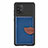 Silikon Hülle Handyhülle Ultra Dünn Schutzhülle Tasche Flexible mit Magnetisch S02D für Samsung Galaxy A91 Blau
