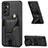 Silikon Hülle Handyhülle Ultra Dünn Schutzhülle Tasche Flexible mit Magnetisch S02D für Samsung Galaxy F13 4G Schwarz