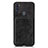 Silikon Hülle Handyhülle Ultra Dünn Schutzhülle Tasche Flexible mit Magnetisch S02D für Samsung Galaxy M11 Schwarz