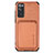 Silikon Hülle Handyhülle Ultra Dünn Schutzhülle Tasche Flexible mit Magnetisch S02D für Samsung Galaxy S20 FE 4G Braun