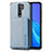Silikon Hülle Handyhülle Ultra Dünn Schutzhülle Tasche Flexible mit Magnetisch S02D für Xiaomi Redmi 9 Prime India Blau