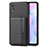 Silikon Hülle Handyhülle Ultra Dünn Schutzhülle Tasche Flexible mit Magnetisch S02D für Xiaomi Redmi 9i Schwarz