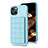 Silikon Hülle Handyhülle Ultra Dünn Schutzhülle Tasche Flexible mit Magnetisch S03D für Apple iPhone 13 Hellblau