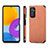 Silikon Hülle Handyhülle Ultra Dünn Schutzhülle Tasche Flexible mit Magnetisch S03D für Samsung Galaxy M52 5G Braun