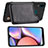 Silikon Hülle Handyhülle Ultra Dünn Schutzhülle Tasche Flexible mit Magnetisch S04D für Samsung Galaxy M01s Schwarz