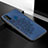 Silikon Hülle Handyhülle Ultra Dünn Schutzhülle Tasche Flexible mit Magnetisch S04D für Samsung Galaxy M21 Blau