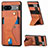 Silikon Hülle Handyhülle Ultra Dünn Schutzhülle Tasche Flexible mit Magnetisch S05D für Google Pixel 7a 5G Braun