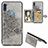 Silikon Hülle Handyhülle Ultra Dünn Schutzhülle Tasche Flexible mit Magnetisch S05D für Samsung Galaxy M11 Grau
