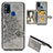 Silikon Hülle Handyhülle Ultra Dünn Schutzhülle Tasche Flexible mit Magnetisch S05D für Samsung Galaxy M31 Prime Edition Grau