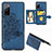 Silikon Hülle Handyhülle Ultra Dünn Schutzhülle Tasche Flexible mit Magnetisch S05D für Samsung Galaxy S20 FE 4G Blau