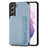 Silikon Hülle Handyhülle Ultra Dünn Schutzhülle Tasche Flexible mit Magnetisch S05D für Samsung Galaxy S22 5G Blau