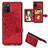 Silikon Hülle Handyhülle Ultra Dünn Schutzhülle Tasche Flexible mit Magnetisch S06D für Samsung Galaxy A03s Rot