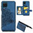 Silikon Hülle Handyhülle Ultra Dünn Schutzhülle Tasche Flexible mit Magnetisch S06D für Samsung Galaxy A12 Nacho Blau