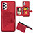 Silikon Hülle Handyhülle Ultra Dünn Schutzhülle Tasche Flexible mit Magnetisch S06D für Samsung Galaxy A32 4G Rot