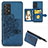 Silikon Hülle Handyhülle Ultra Dünn Schutzhülle Tasche Flexible mit Magnetisch S06D für Samsung Galaxy A72 4G Blau