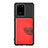 Silikon Hülle Handyhülle Ultra Dünn Schutzhülle Tasche Flexible mit Magnetisch S06D für Samsung Galaxy S20 Ultra 5G Rot