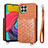 Silikon Hülle Handyhülle Ultra Dünn Schutzhülle Tasche Flexible mit Magnetisch S08D für Samsung Galaxy M53 5G Braun