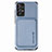 Silikon Hülle Handyhülle Ultra Dünn Schutzhülle Tasche Flexible mit Magnetisch S09D für Samsung Galaxy A52s 5G Blau