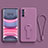 Silikon Hülle Handyhülle Ultra Dünn Schutzhülle Tasche Flexible mit Ständer für Oppo Reno6 5G Violett