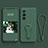Silikon Hülle Handyhülle Ultra Dünn Schutzhülle Tasche Flexible mit Ständer für Vivo X70 5G Nachtgrün