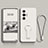Silikon Hülle Handyhülle Ultra Dünn Schutzhülle Tasche Flexible mit Ständer für Vivo X70 5G Weiß