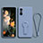 Silikon Hülle Handyhülle Ultra Dünn Schutzhülle Tasche Flexible mit Ständer für Xiaomi Mi 11X 5G Lavendel Grau