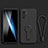 Silikon Hülle Handyhülle Ultra Dünn Schutzhülle Tasche Flexible mit Ständer für Xiaomi Redmi Note 10 4G Schwarz