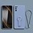 Silikon Hülle Handyhülle Ultra Dünn Schutzhülle Tasche Flexible mit Ständer für Xiaomi Redmi Note 10 5G Lavendel Grau
