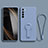 Silikon Hülle Handyhülle Ultra Dünn Schutzhülle Tasche Flexible mit Ständer für Xiaomi Redmi Note 8 (2021) Lavendel Grau