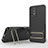 Silikon Hülle Handyhülle Ultra Dünn Schutzhülle Tasche Flexible mit Ständer KC1 für Samsung Galaxy A13 4G Schwarz