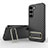 Silikon Hülle Handyhülle Ultra Dünn Schutzhülle Tasche Flexible mit Ständer KC1 für Samsung Galaxy S22 Plus 5G Schwarz
