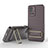 Silikon Hülle Handyhülle Ultra Dünn Schutzhülle Tasche Flexible mit Ständer KC1 für Xiaomi Redmi 10 Prime Braun