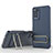 Silikon Hülle Handyhülle Ultra Dünn Schutzhülle Tasche Flexible mit Ständer KC1 für Xiaomi Redmi Note 11 Pro 4G Blau