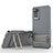 Silikon Hülle Handyhülle Ultra Dünn Schutzhülle Tasche Flexible mit Ständer KC1 für Xiaomi Redmi Note 11 Pro 4G Grau