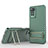 Silikon Hülle Handyhülle Ultra Dünn Schutzhülle Tasche Flexible mit Ständer KC1 für Xiaomi Redmi Note 11 Pro 4G Grün