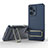 Silikon Hülle Handyhülle Ultra Dünn Schutzhülle Tasche Flexible mit Ständer KC1 für Xiaomi Redmi Note 12 Pro+ Plus 5G Blau