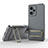 Silikon Hülle Handyhülle Ultra Dünn Schutzhülle Tasche Flexible mit Ständer KC1 für Xiaomi Redmi Note 12 Pro+ Plus 5G Grau