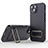 Silikon Hülle Handyhülle Ultra Dünn Schutzhülle Tasche Flexible mit Ständer KC2 für Apple iPhone 14