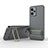 Silikon Hülle Handyhülle Ultra Dünn Schutzhülle Tasche Flexible mit Ständer KC2 für Xiaomi Redmi Note 12 5G Grau