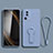 Silikon Hülle Handyhülle Ultra Dünn Schutzhülle Tasche Flexible mit Ständer S01 für Xiaomi Mi 13 Lite 5G Lavendel Grau