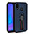 Silikon Hülle Handyhülle Ultra Dünn Schutzhülle Tasche Silikon mit Magnetisch Fingerring Ständer A02 für Huawei P20 Lite Blau