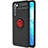 Silikon Hülle Handyhülle Ultra Dünn Schutzhülle Tasche Silikon mit Magnetisch Fingerring Ständer A03 für Oppo F15 Rot und Schwarz
