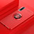 Silikon Hülle Handyhülle Ultra Dünn Schutzhülle Tasche Silikon mit Magnetisch Fingerring Ständer für Samsung Galaxy A70S Rot